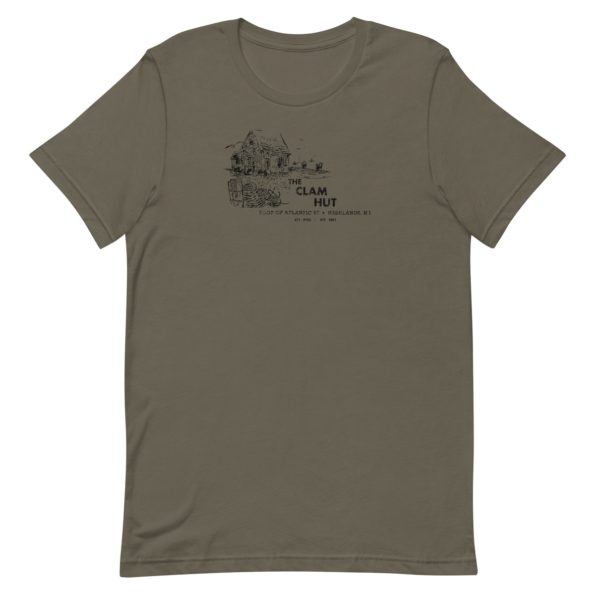 The Clam Hut - HIGHLANDS - Unisex t-shirt Army