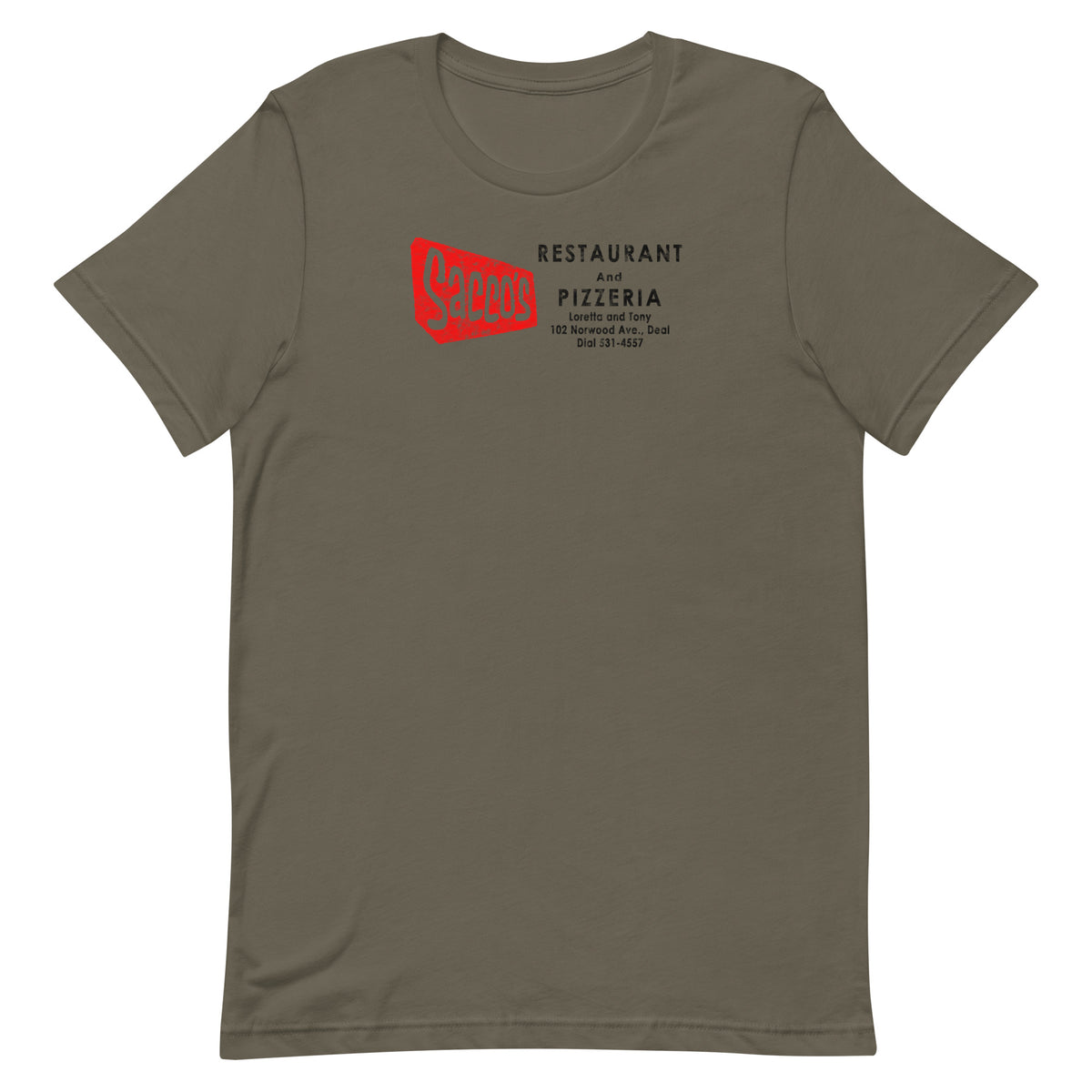 Sacco's Restaurant & Pizzaria - DEAL - Unisex t-shirt