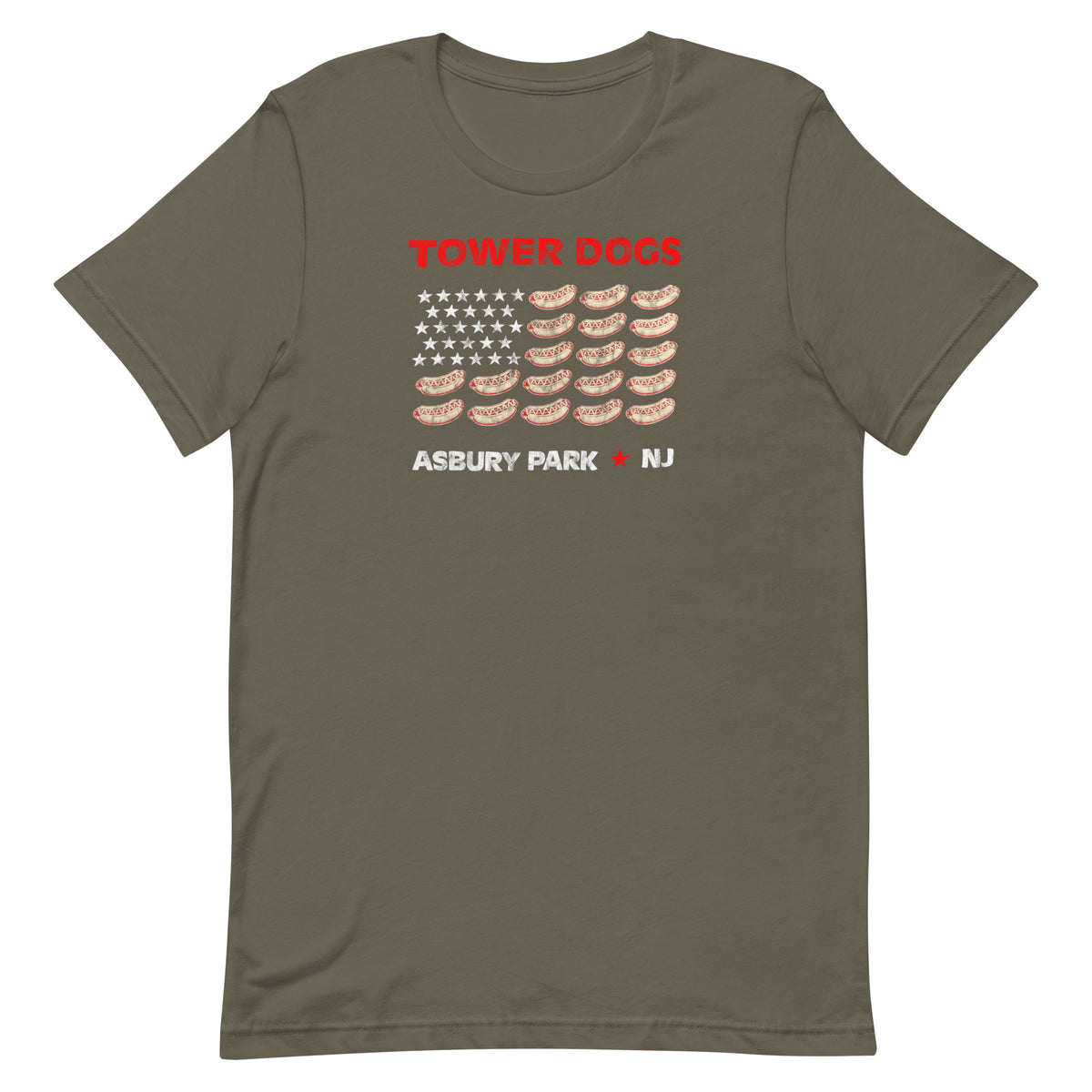 Tower Dogs - ASBURY PARK - Unisex t-shirt Army