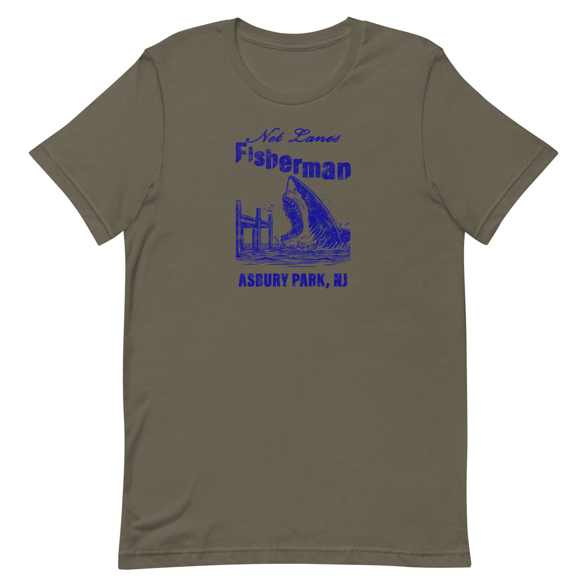 Net Lane's Fisherman - ASBURY PARK - Unisex t-shirt Army