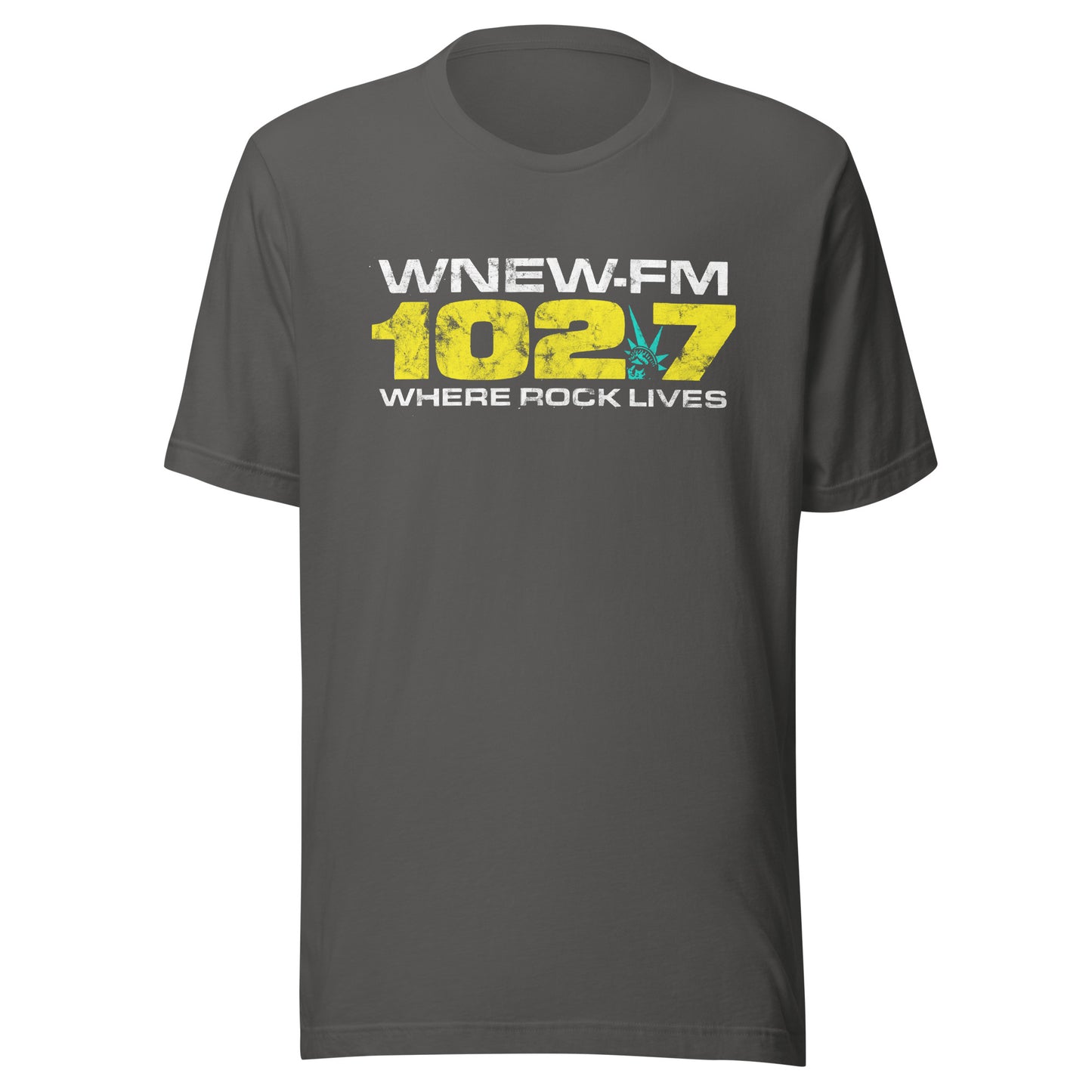 WNEW FM 102.7 Where Rock Lives - NEW YORK / NEW JERSEY / CONNECTICUT - Unisex t-shirt Asphalt