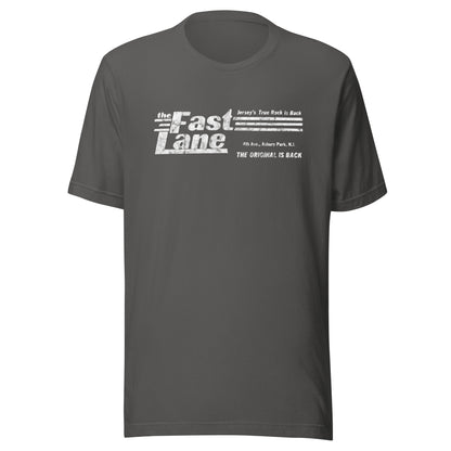 The Fast Lane (White Logo) - ASBURY PARK - Unisex t-shirt Asphalt