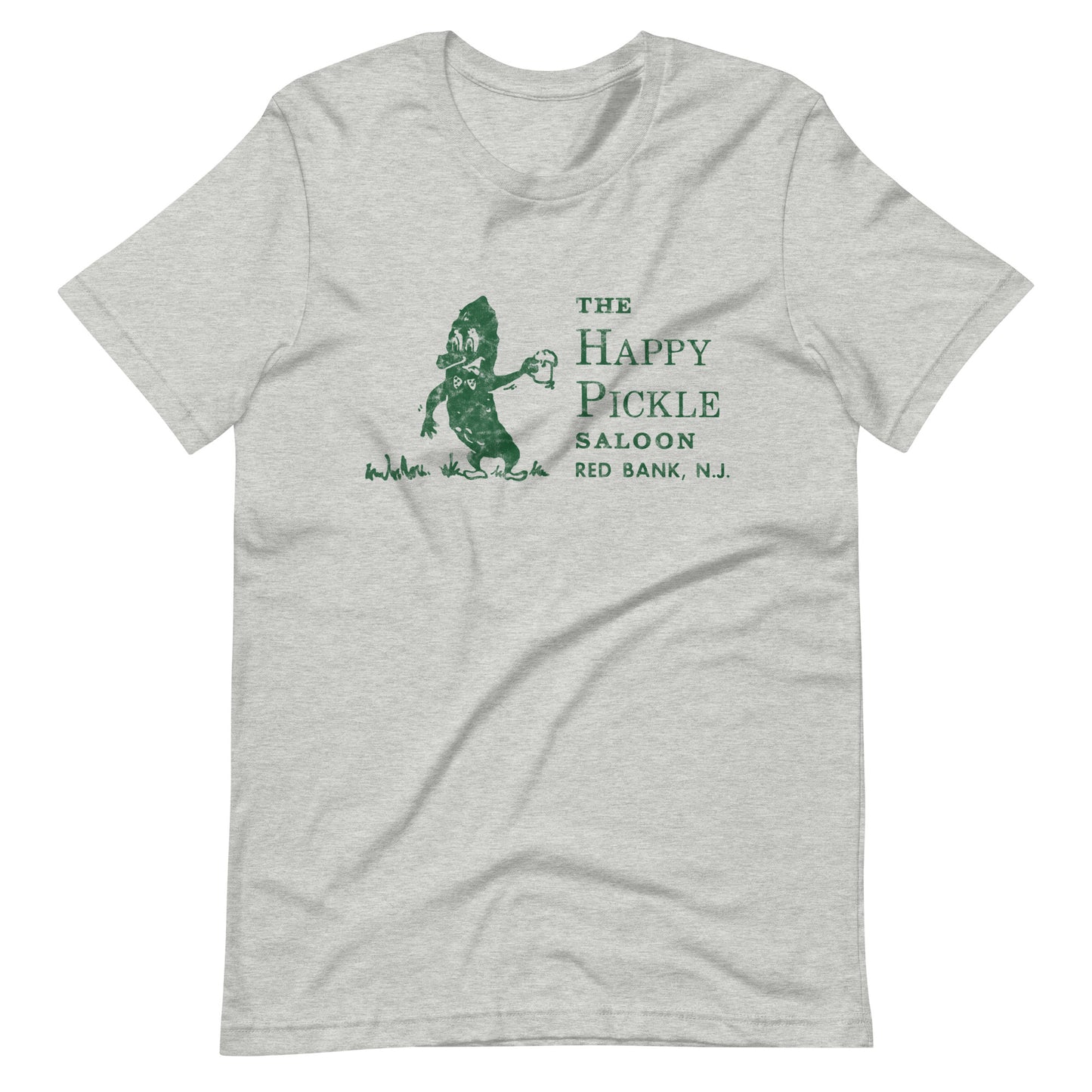 The Happy Pickle Saloon - RED BANK - Unisex t-shirt Athletic Heather
