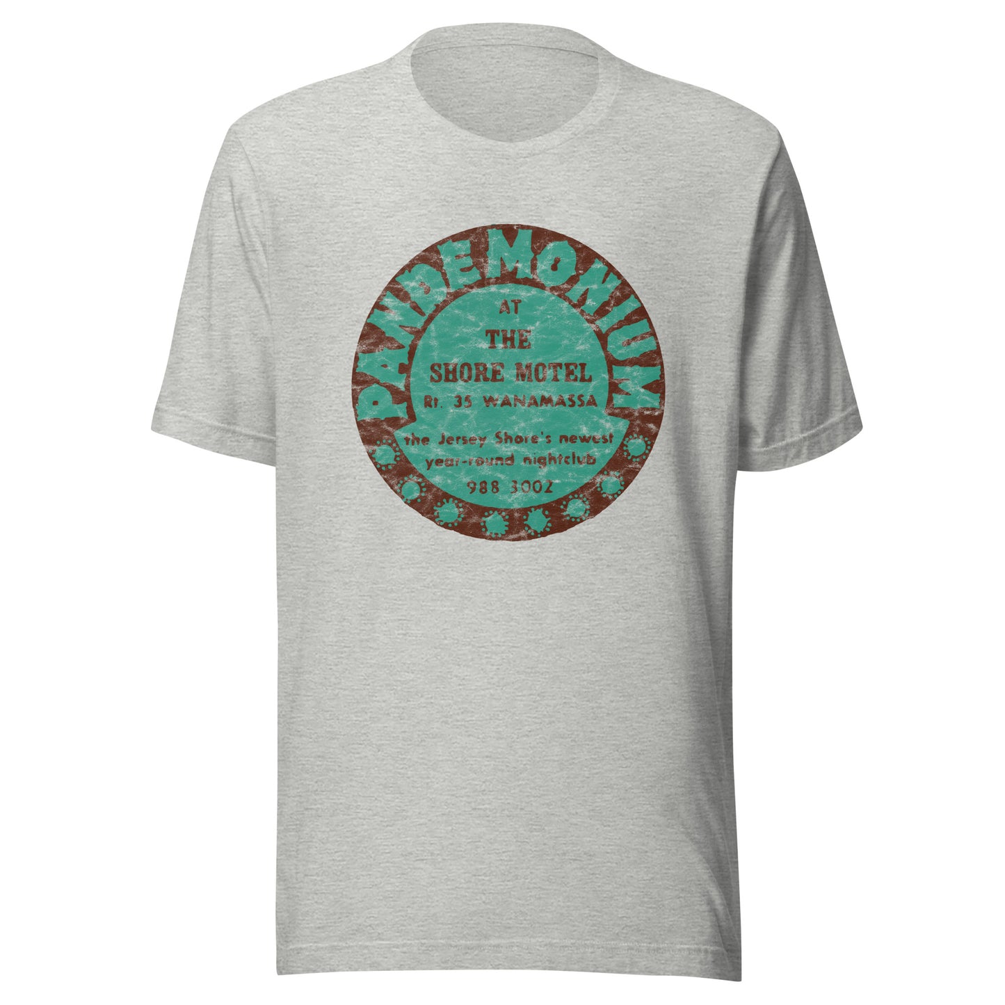 Pandemonium (at the Shore Motel) - WANAMASSA - Unisex t-shirt Athletic Heather