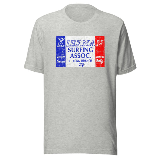 Kiernan Surfing Association - LONG BRANCH - Unisex t-shirt Athletic Heather