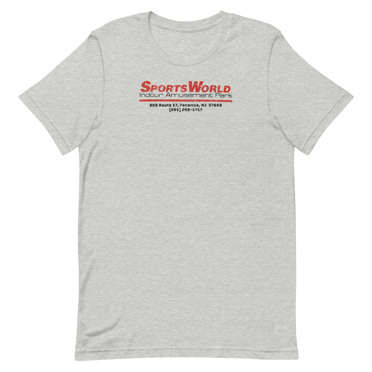 SportsWorld Indoor Amusement Park - PARAMUS - Unisex t-shirt Athletic Heather
