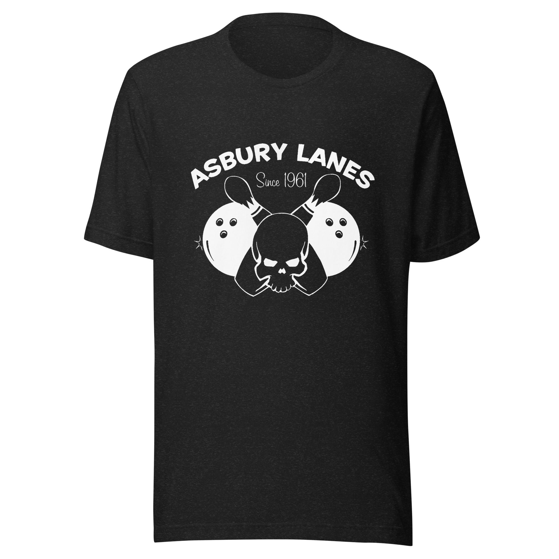 "Original" Asbury Lanes (White Logo) - ASBURY PARK - Unisex t-shirt Black Heather