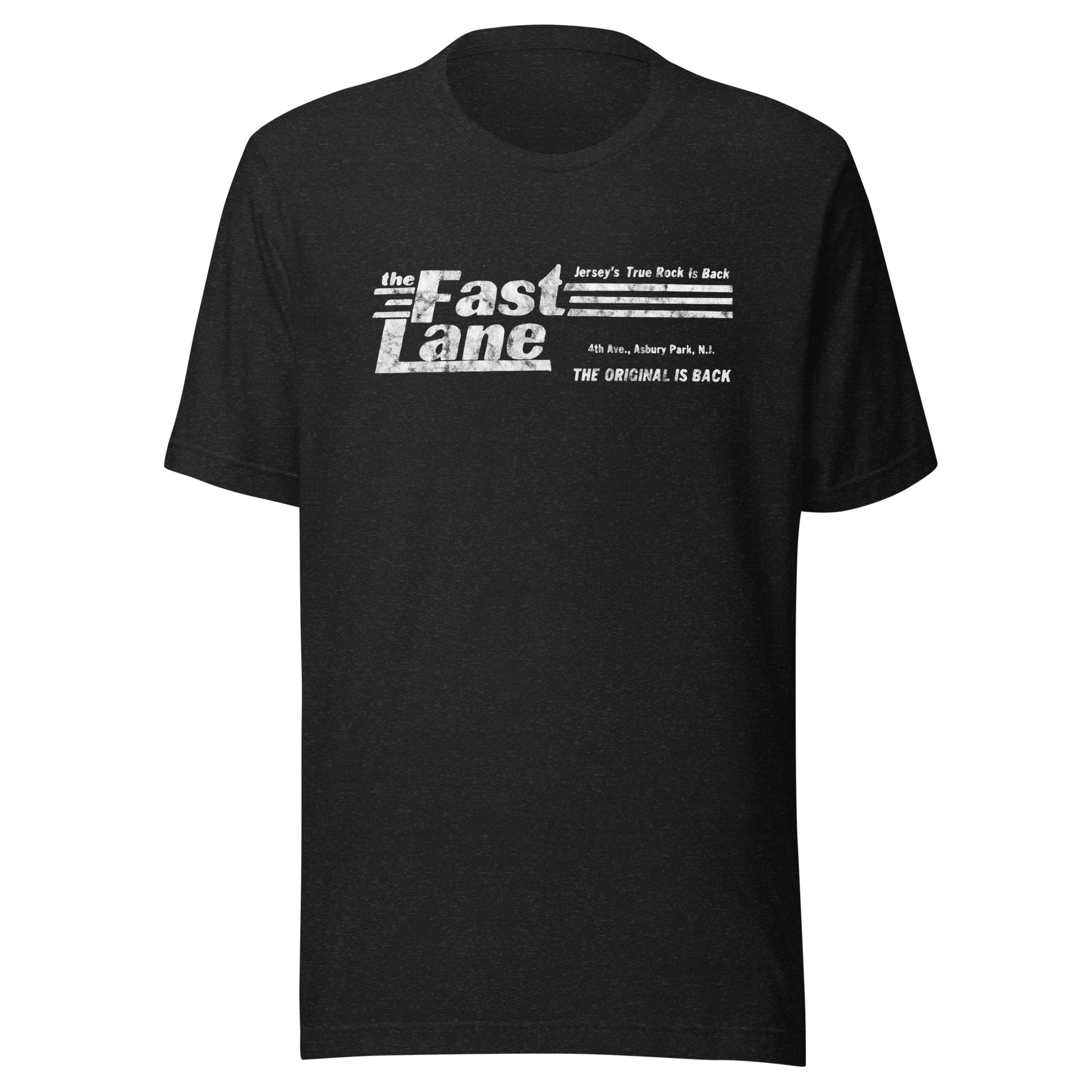 The Fast Lane (White Logo) - ASBURY PARK - Unisex t-shirt Black Heather