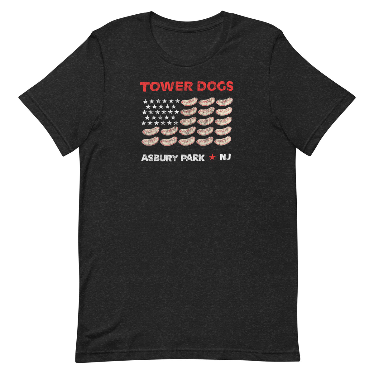 Tower Dogs - ASBURY PARK - Unisex t-shirt Black Heather