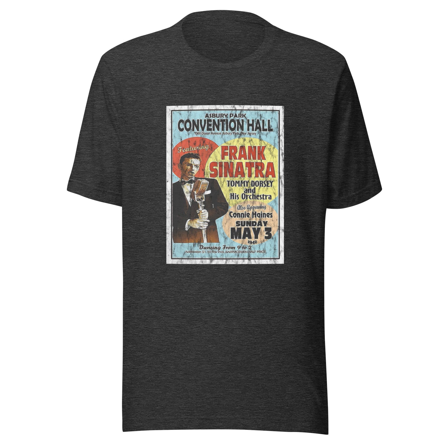 Sinatra at Convention Hall - ASBURY PARK - Unisex t-shirt Dark Grey Heather