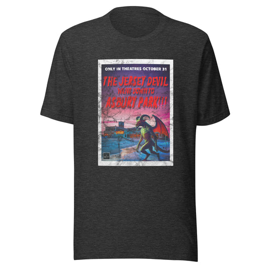The Jersey Devil Went Down To Asbury Park!!! - Unisex t-shirt Dark Grey Heather
