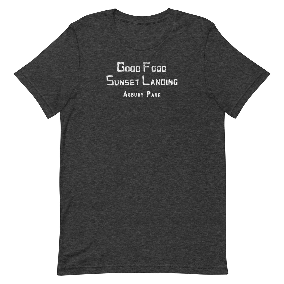 Sunset Landing - ASBURY PARK - Unisex t-shirt Dark Grey Heather