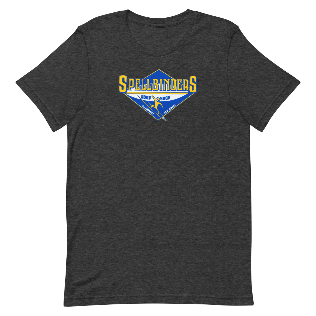 Spellbinder's Surf & Snow - ALLENHURST - Unisex t-shirt Dark Grey Heather