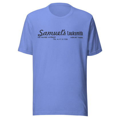 Samuel's Locksmith - ASBURY PARK - Unisex t-shirt Heather Columbia Blue