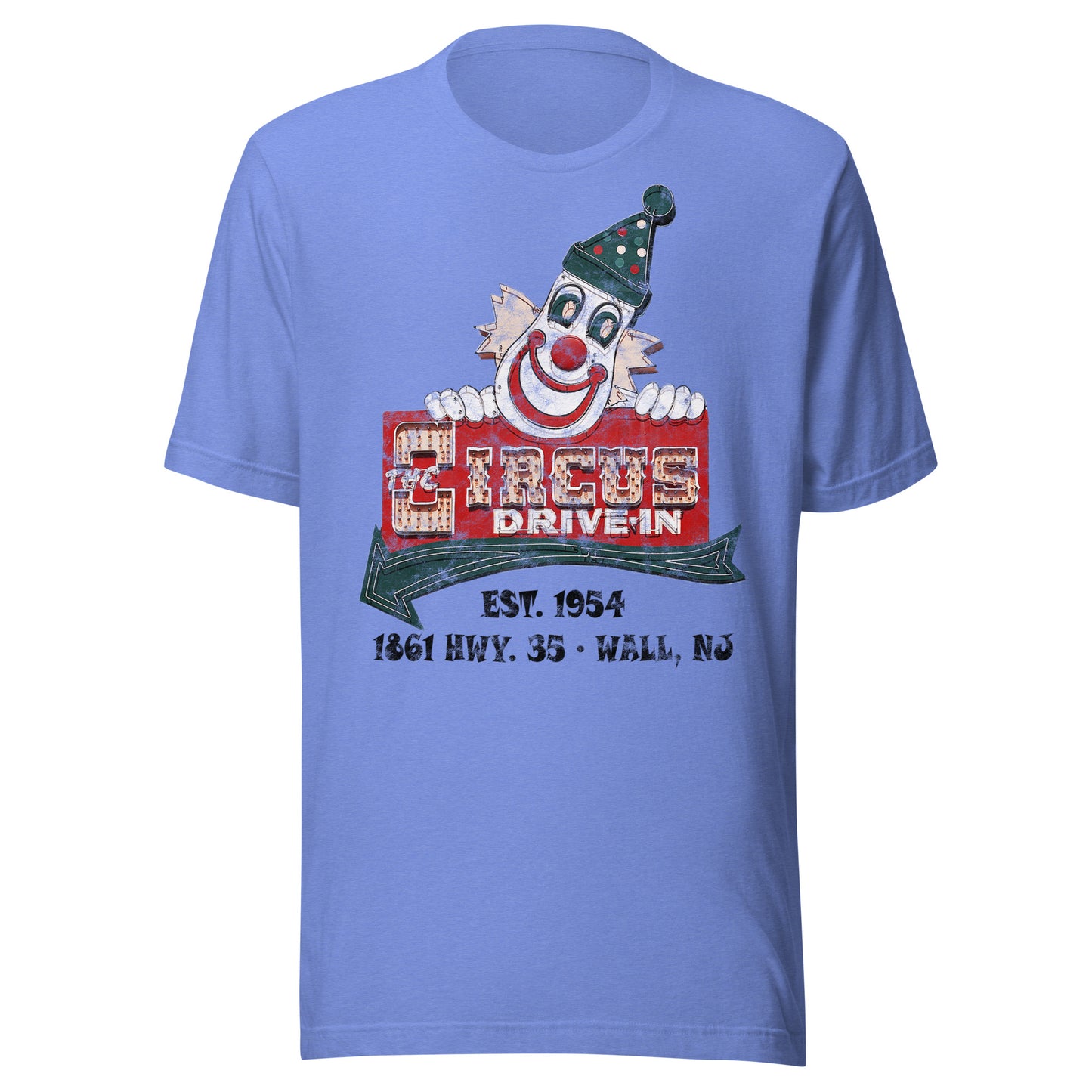 The Circus Drive-In - WALL - Short sleeve t-shirt Heather Columbia Blue