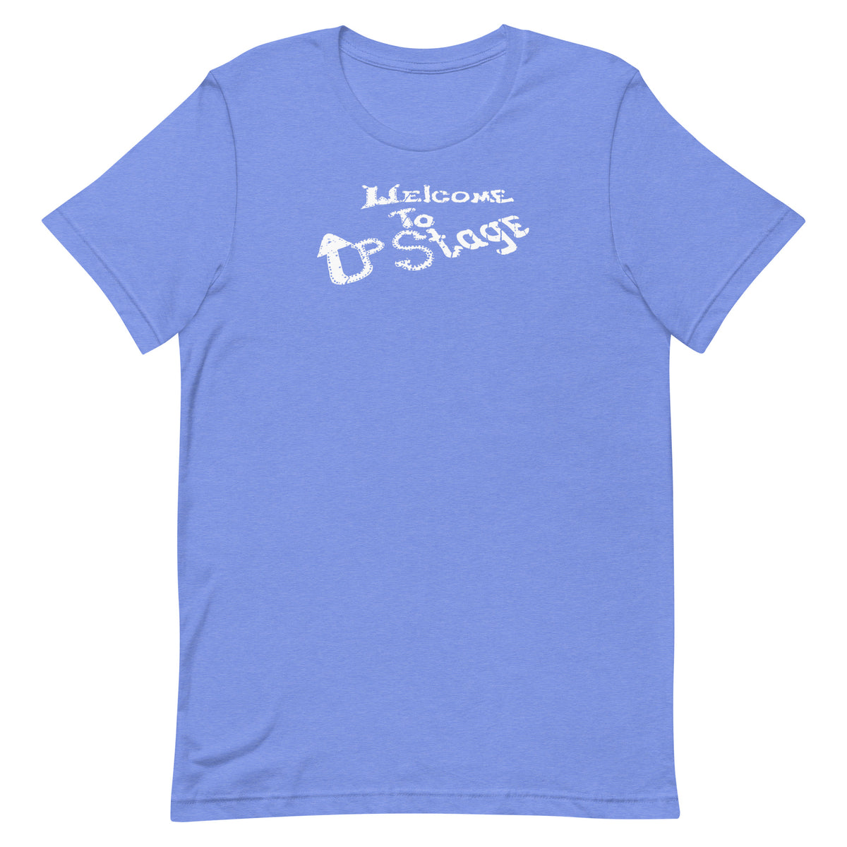 Upstage Club (White Logo) - ASBURY PARK - Unisex t-shirt Heather Columbia Blue