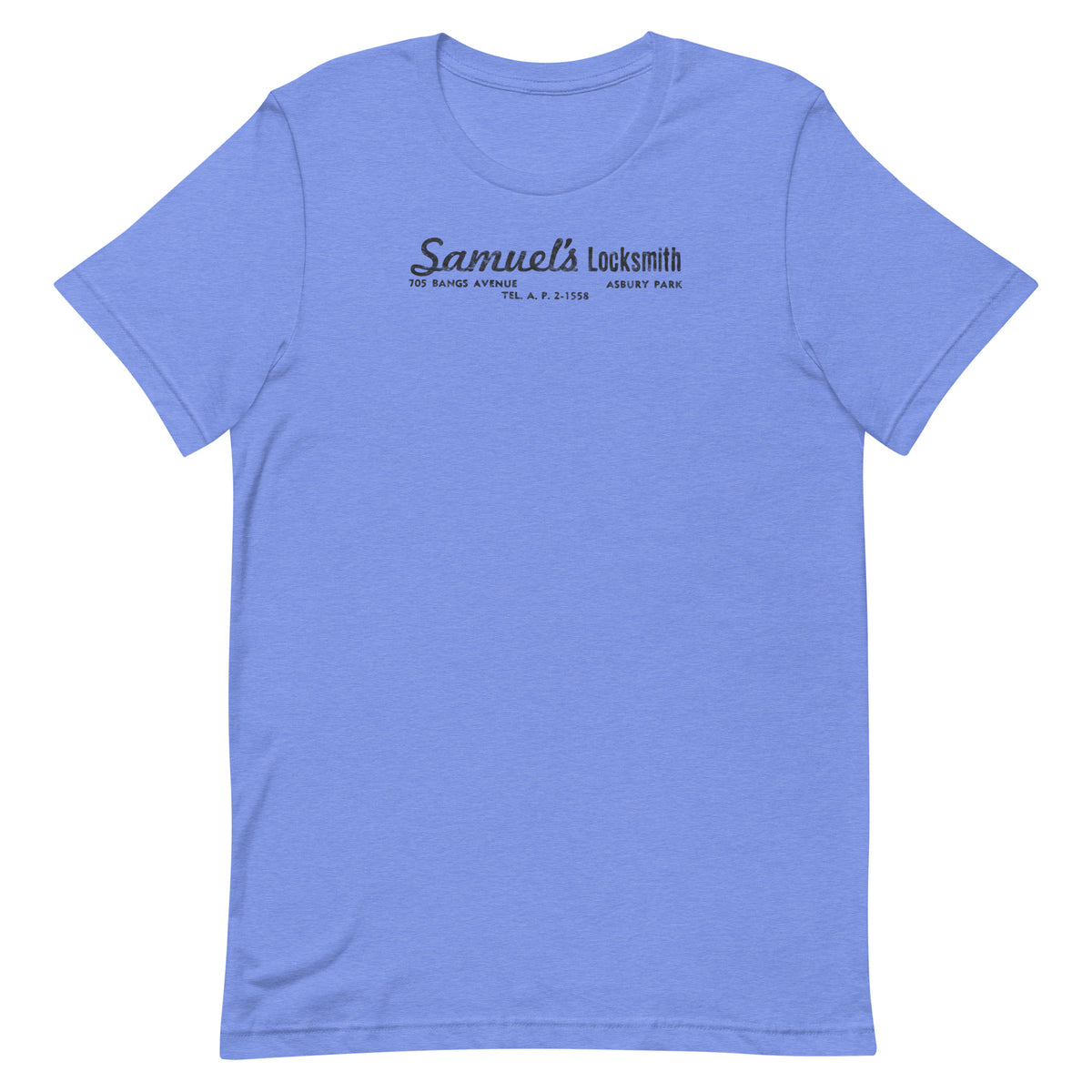 Samuel's Locksmith - ASBURY PARK - Unisex t-shirt Heather Columbia Blue