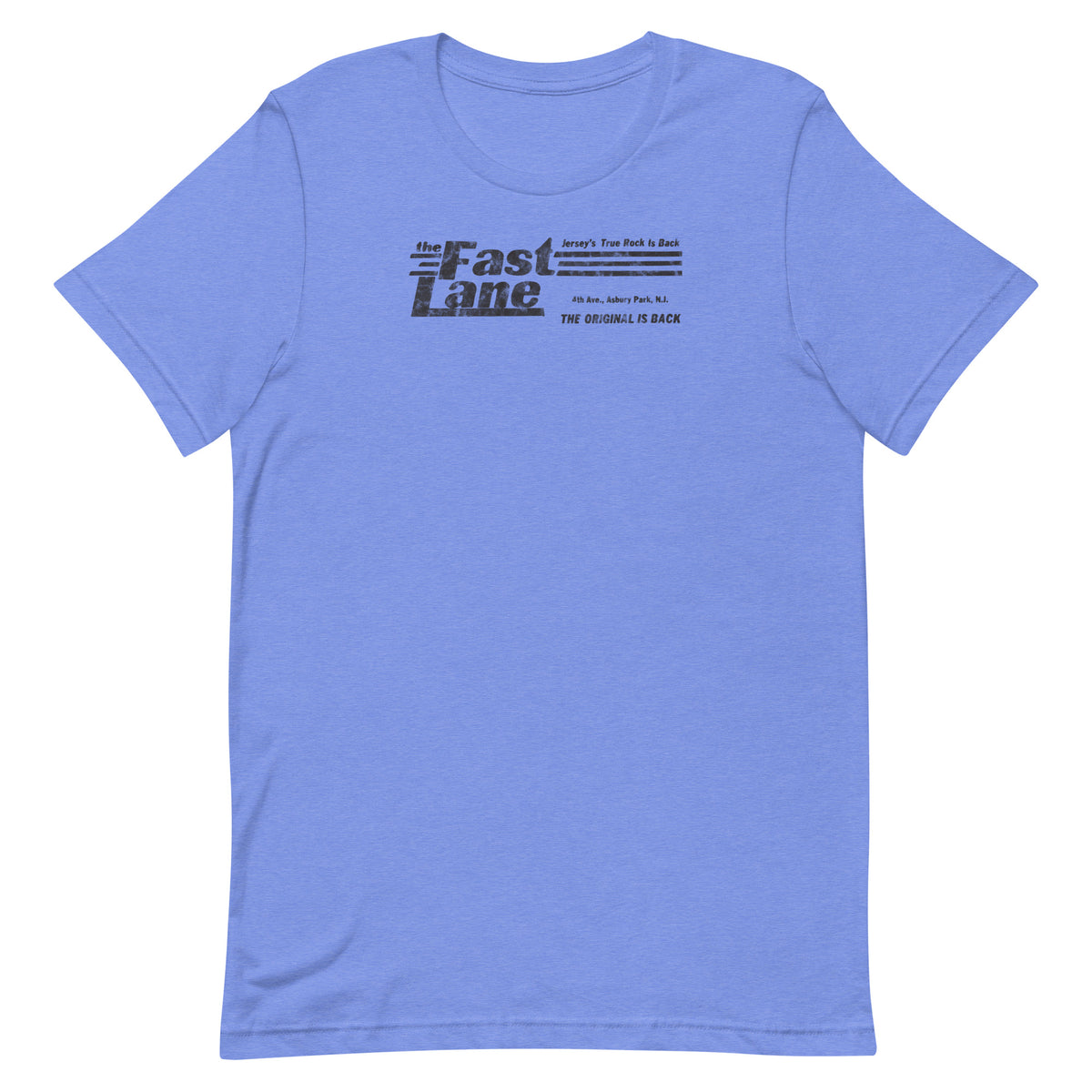 The Fast Lane (Black Logo) - ASBURY PARK - Unisex t-shirt Heather Columbia Blue