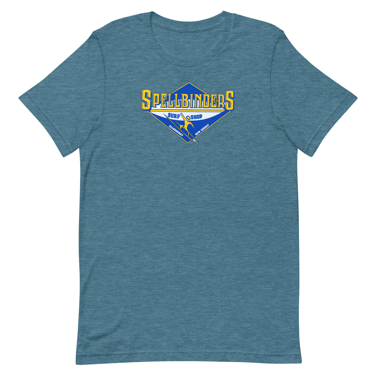 Spellbinder's Surf & Snow - ALLENHURST - Unisex t-shirt Heather Deep Teal