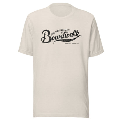 John Scher Presents "On The Boardwalk" - ASBURY PARK - Unisex t-shirt Heather Dust