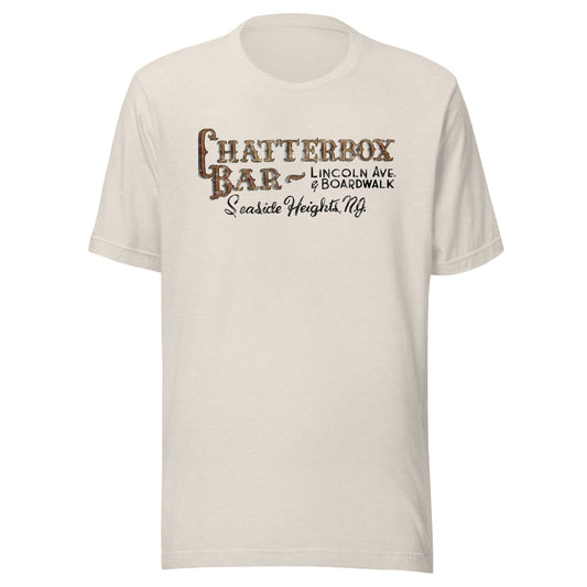 The Original Chatterbox Bar - SEASIDE HEIGHTS - Unisex t-shirt Heather Dust