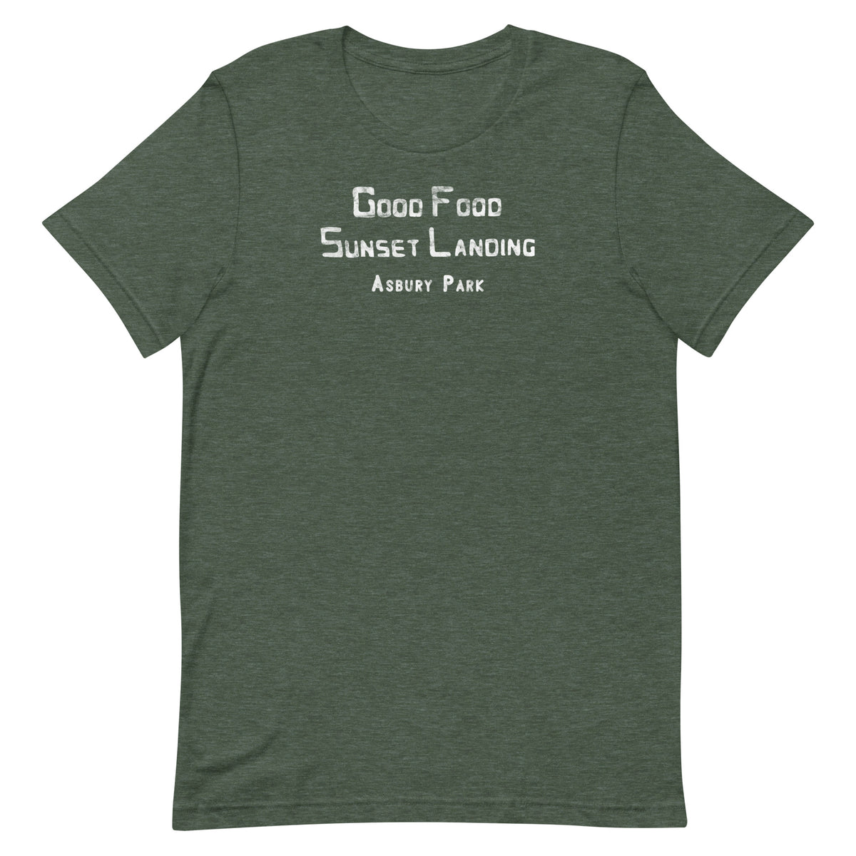 Sunset Landing - ASBURY PARK - Unisex t-shirt Heather Forest