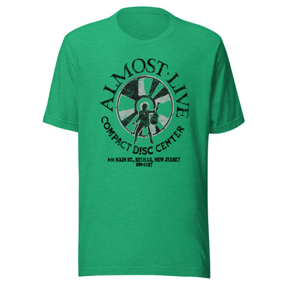 Almost Live Compact Disc Center - BELMAR - Unisex t-shirt Heather Kelly