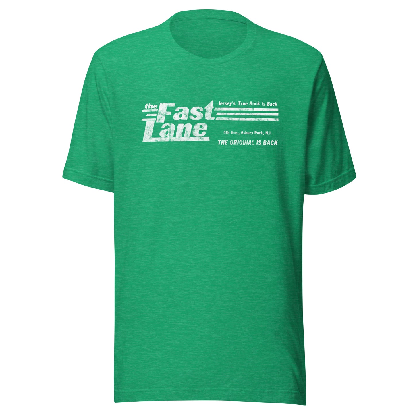 The Fast Lane (White Logo) - ASBURY PARK - Unisex t-shirt Heather Kelly