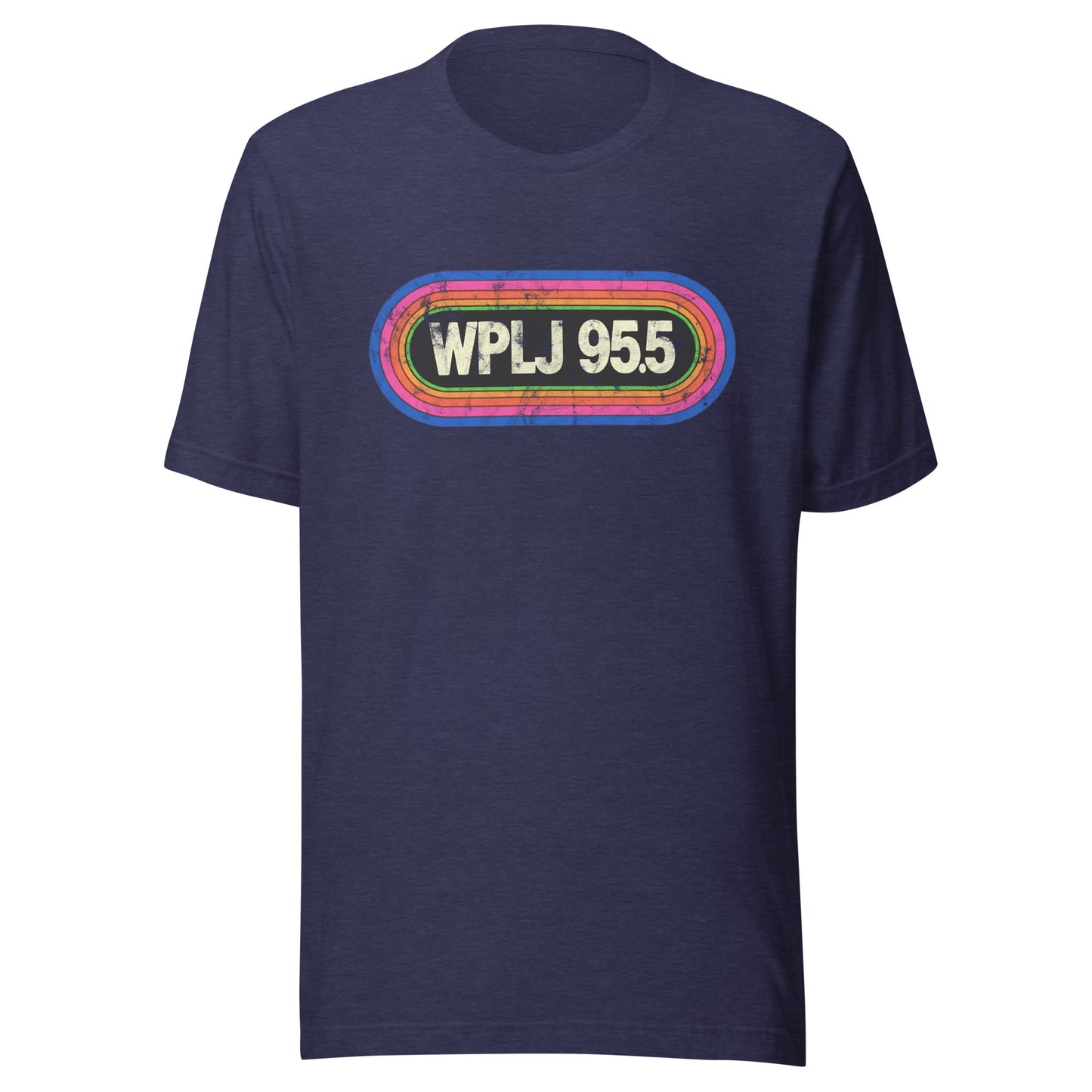 WPLJ 95.5 - NEW JERSEY / NEW YORK / CONNECTICUT - Unisex t-shirt Heather Midnight Navy