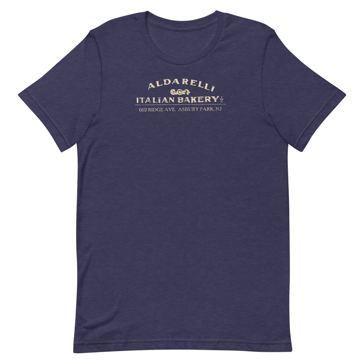 Aldarelli Italian Bakery - ASBURY PARK - Unisex t-shirt Heather Midnight Navy