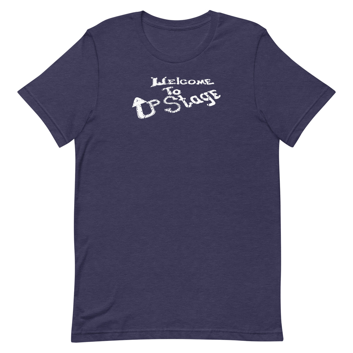 Upstage Club (White Logo) - ASBURY PARK - Unisex t-shirt Heather Midnight Navy
