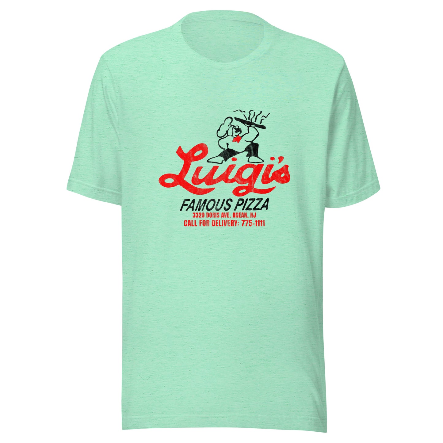 Luigi's Pizza - OCEAN - Unisex t-shirt Heather Mint