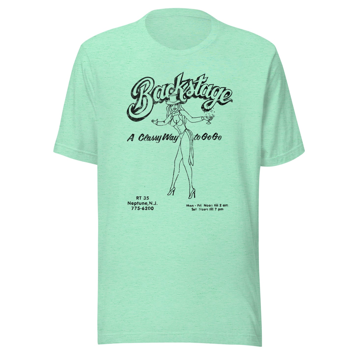 Backstage Go-Go Club - NEPTUNE - Unisex t-shirt Heather Mint