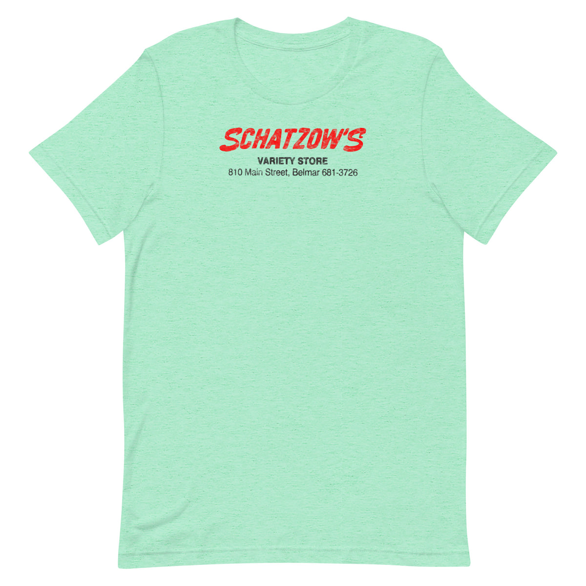 Schatzow's Variety Store - BELMAR - Unisex t-shirt Heather Mint