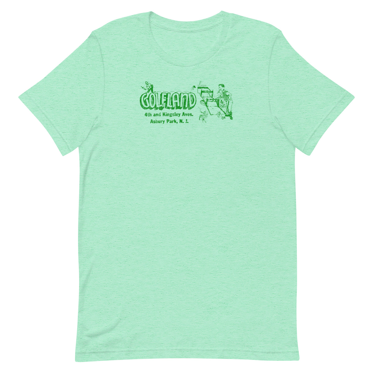 GOLFLAND - ASBURY PARK - Unisex t-shirt Heather Mint