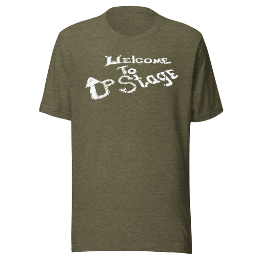 Upstage Club (White Logo) - ASBURY PARK - Unisex t-shirt Heather Olive