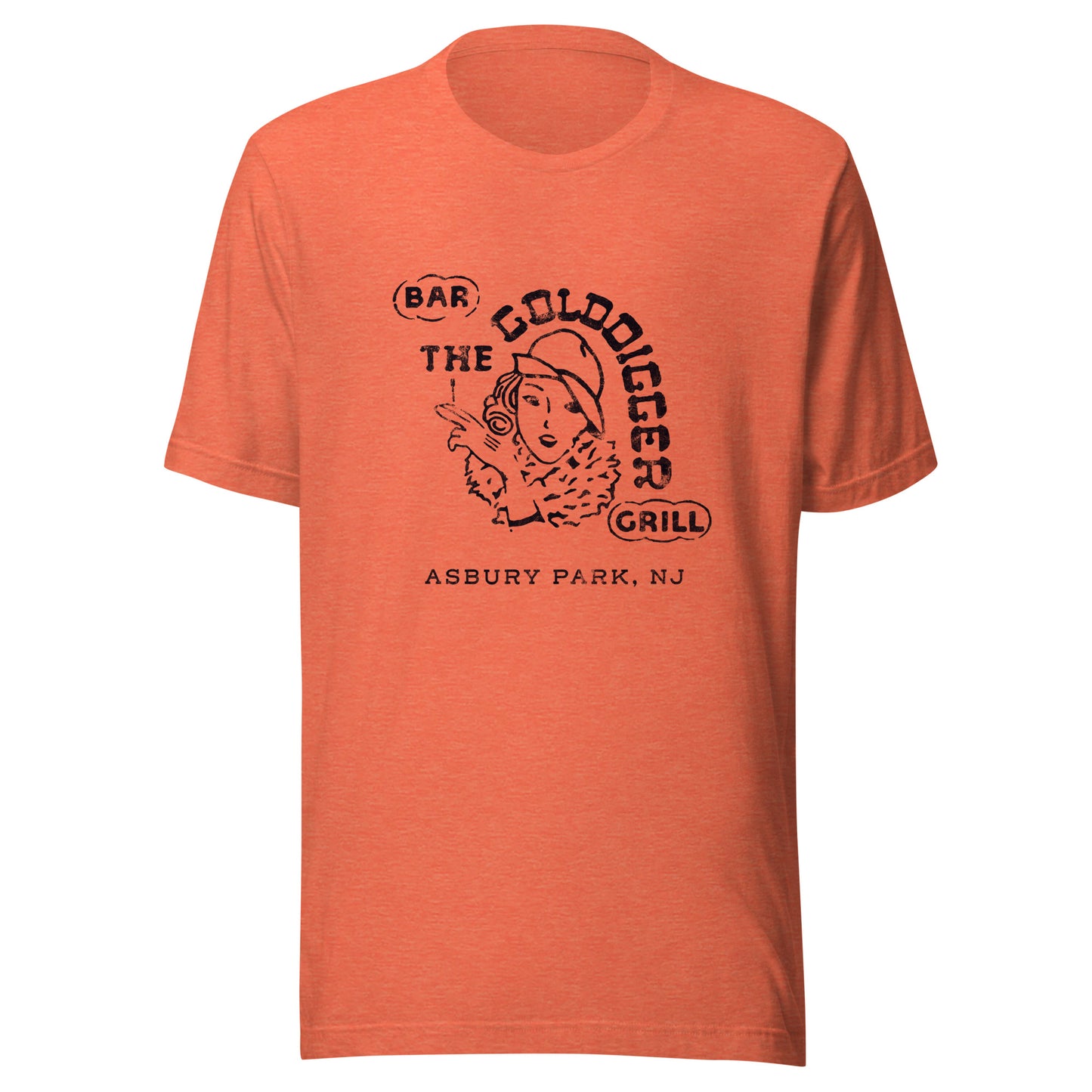 The Golddigger Grill - ASBURY PARK - Unisex t-shirt Heather Orange