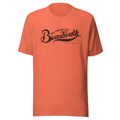 John Scher Presents "On The Boardwalk" - ASBURY PARK - Unisex t-shirt Heather Orange