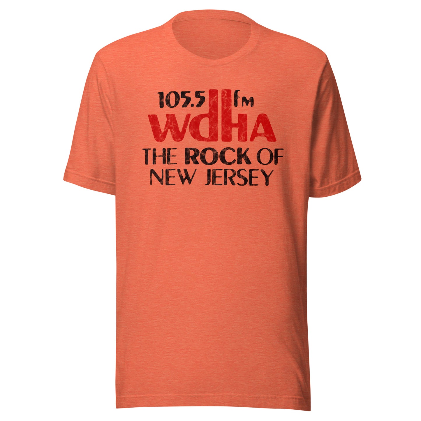 WDHA 105.5 FM - NEW YORK / NEW JERSEY - Unisex t-shirt Heather Orange