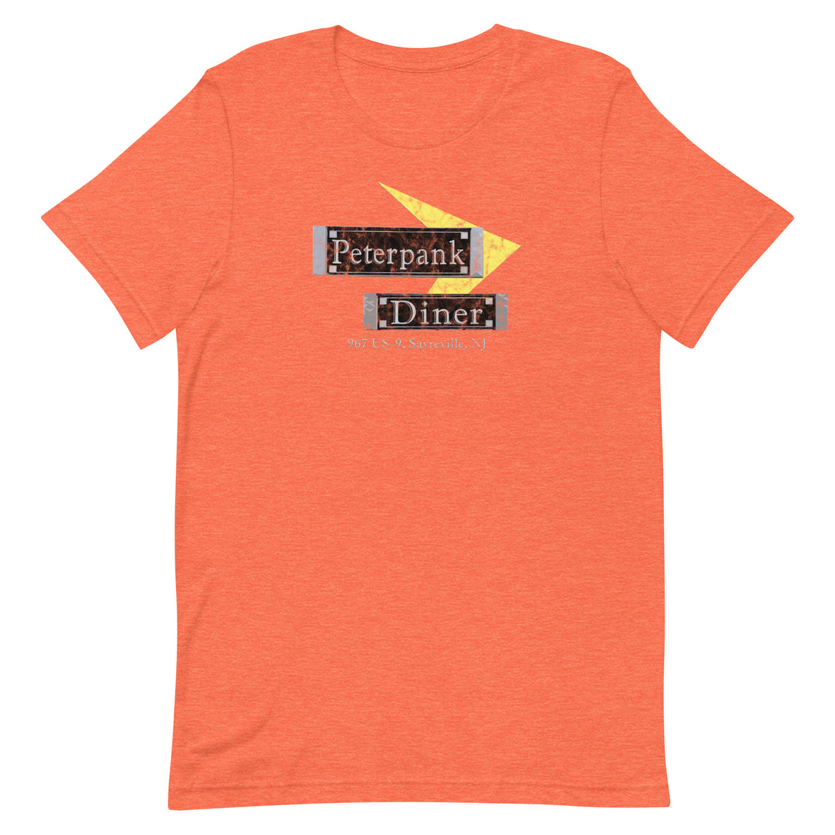 Peter Pank Diner - SAYREVILLE - Unisex t-shirt Heather Orange