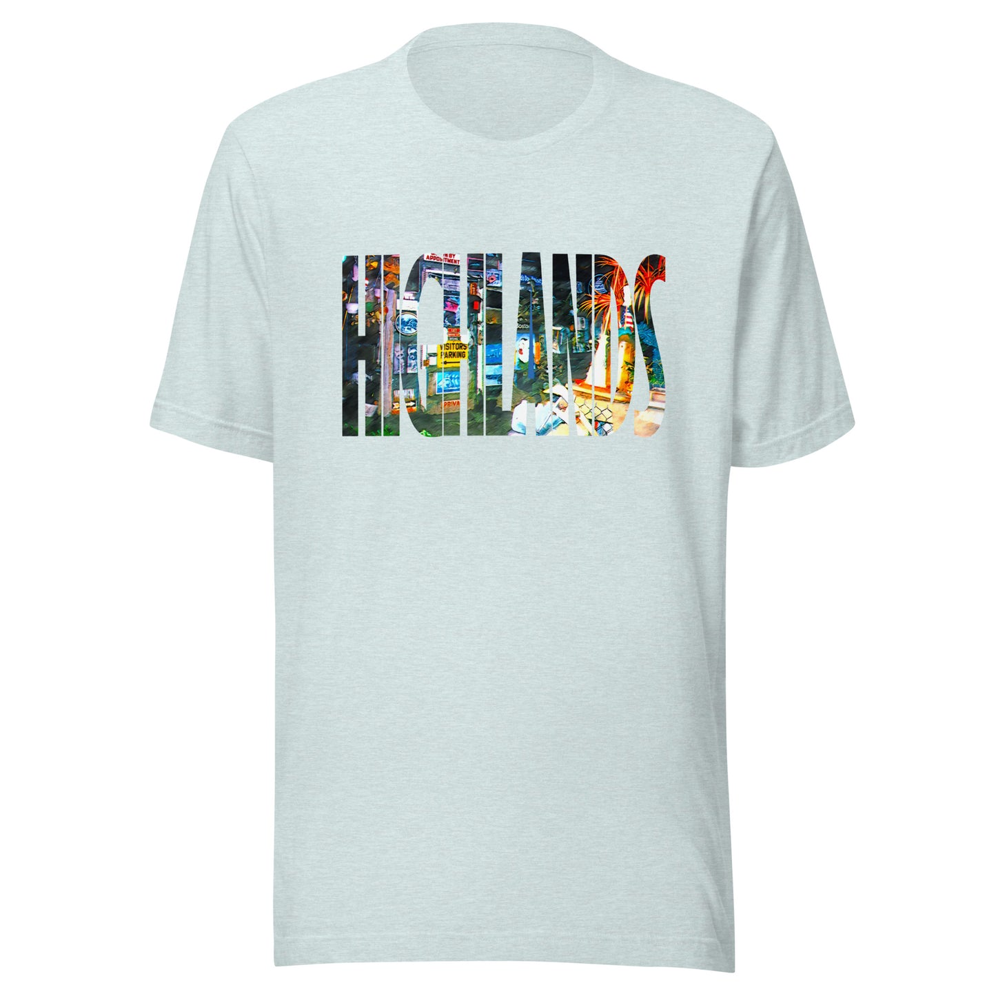 Bud's Grave / HIGHLANDS - HIGHLANDS - Unisex t-shirt Heather Prism Ice Blue