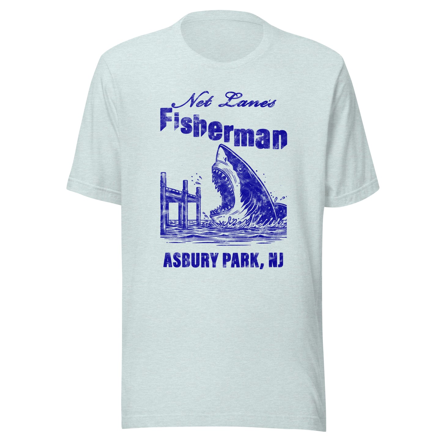 Net Lane's Fisherman - ASBURY PARK - Unisex t-shirt Heather Prism Ice Blue