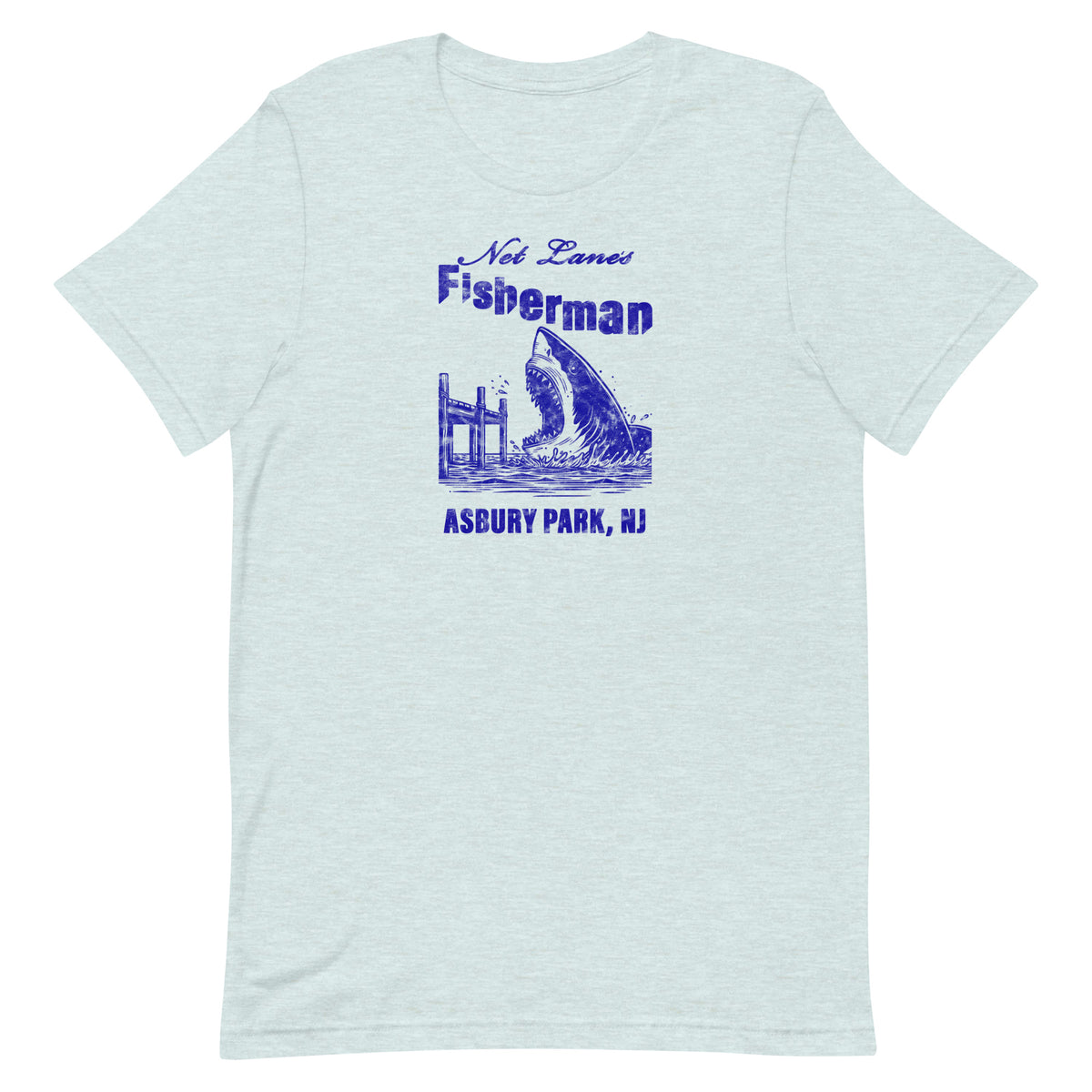 Net Lane's Fisherman - ASBURY PARK - Unisex t-shirt Heather Prism Ice Blue