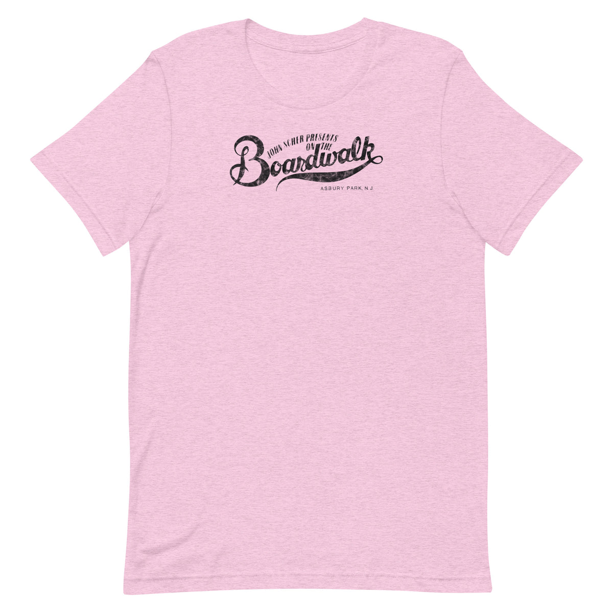 John Scher Presents "On The Boardwalk" - ASBURY PARK - Unisex t-shirt Heather Prism Lilac