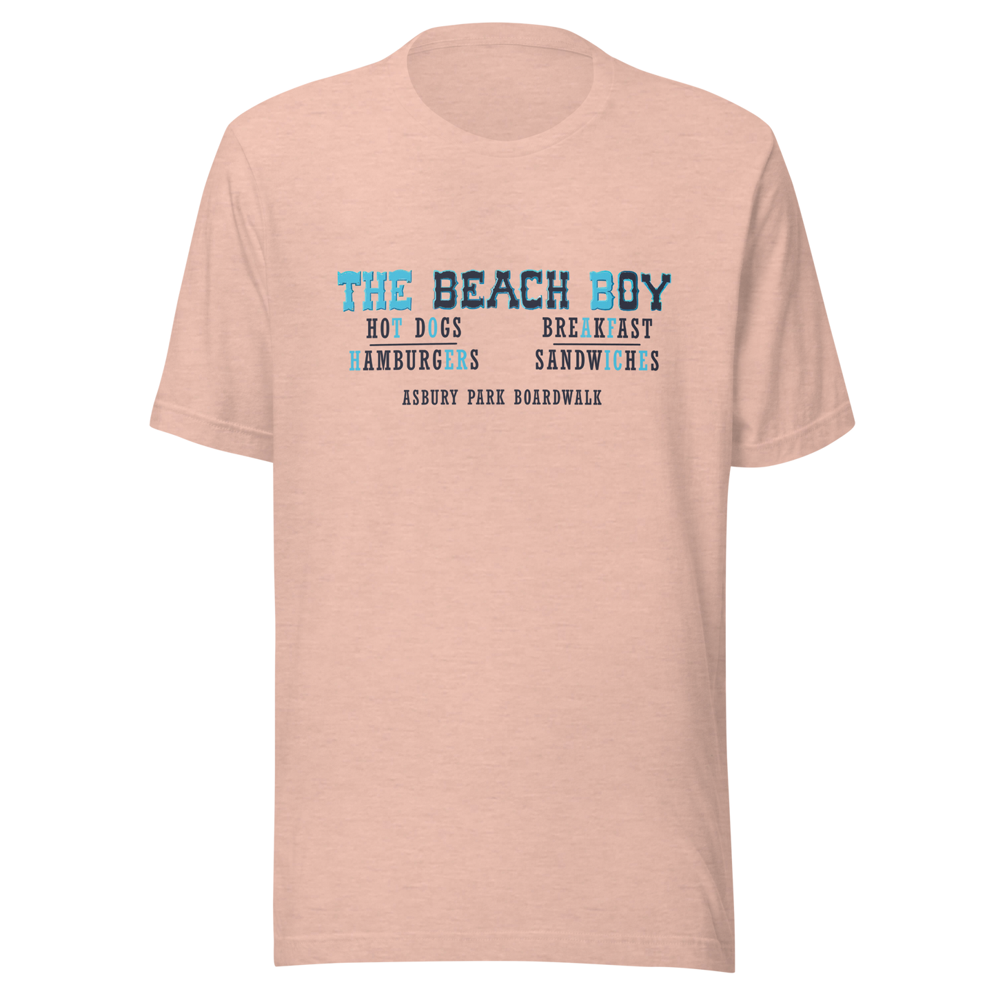 The Beach Boy - ASBURY PARK - Unisex t-shirt Heather Prism Peach