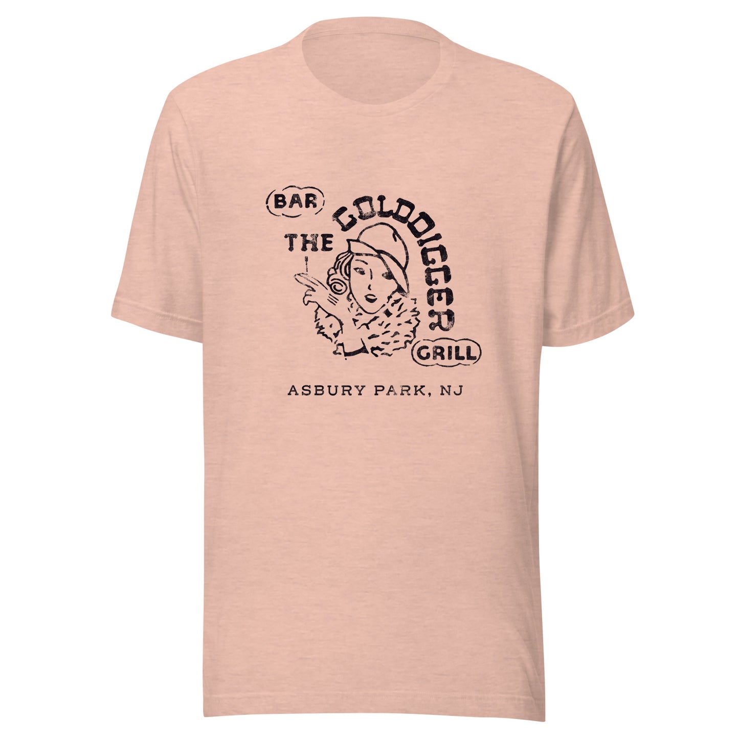 The Golddigger Grill - ASBURY PARK - Unisex t-shirt Heather Prism Peach