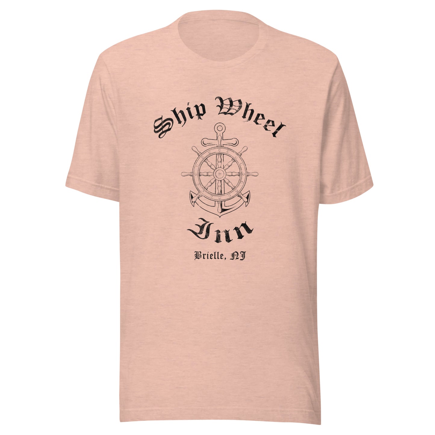 Ship Wheel Inn - BRIELLE - Unisex t-shirt Heather Prism Peach