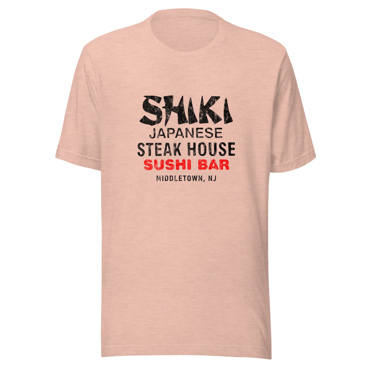 Shiki Japanese Steak House - MIDDLETOWN - Unisex t-shirt Heather Prism Peach