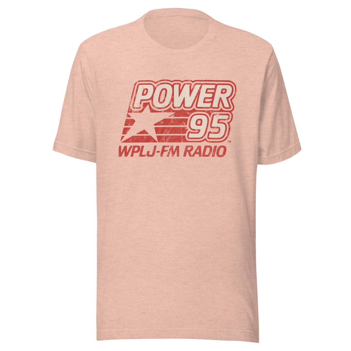 Power 95 WPLJ-FM - NEW JERSEY / NEW YORK / CONNECTICUT - Unisex t-shirt Heather Prism Peach