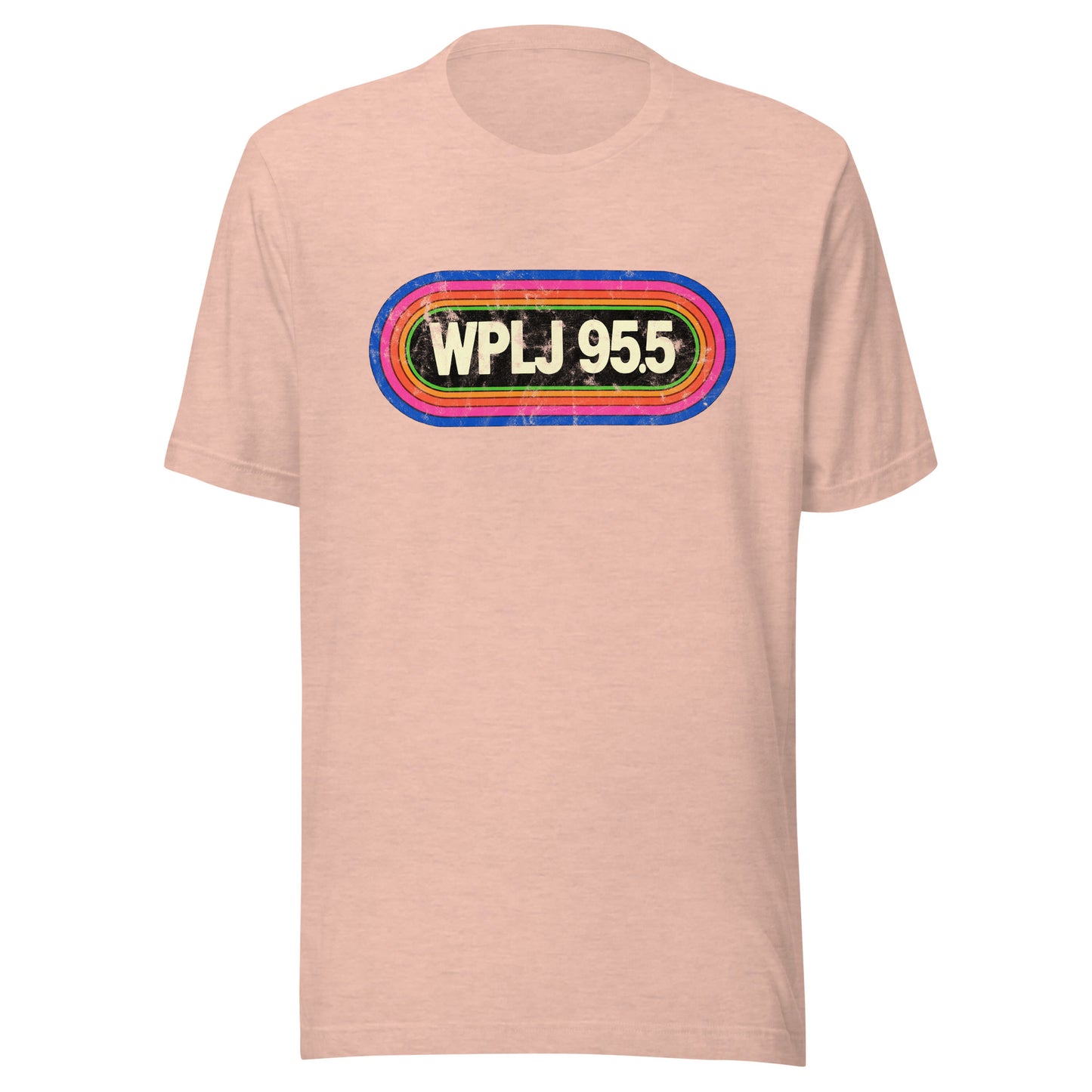 WPLJ 95.5 - NEW JERSEY / NEW YORK / CONNECTICUT - Unisex t-shirt Heather Prism Peach